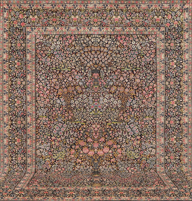 kerman persian rug provided by persian carpet collection