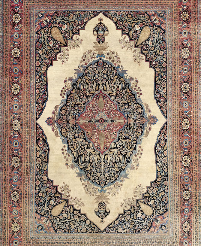 tabriz persian rug provided by farmand gallery