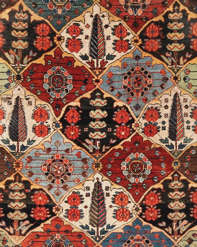 bakhtiari persian rug provided by persian carpet collection